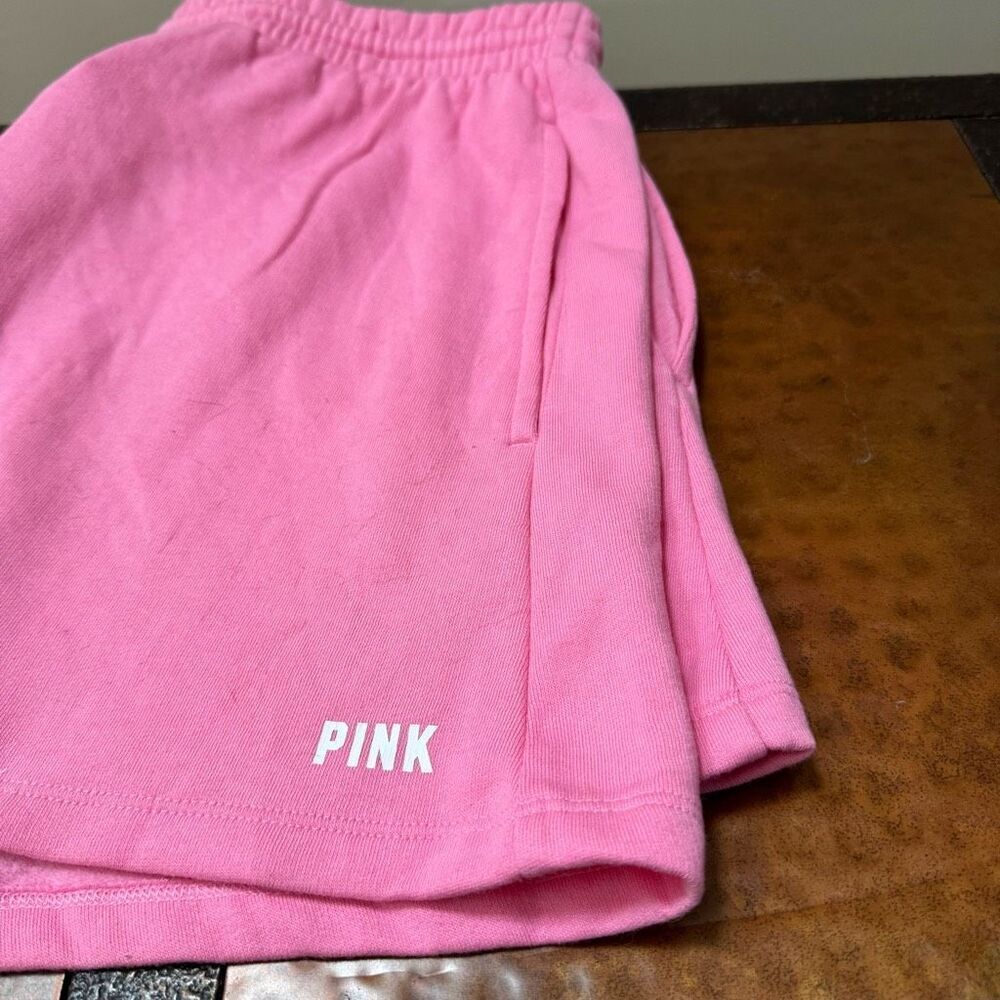 NWT PINK light pink fleece campus sweat-shorts XXL - Picture 6 of 6